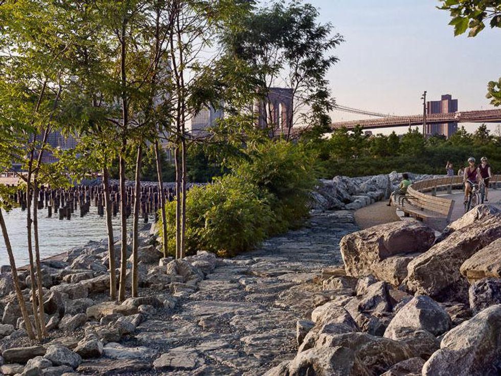 Menil landscape design June 2013 Michael Van Valkenburgh Associates samples Brooklyn Bridge Park