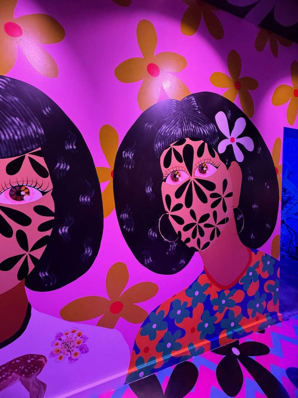 Meow Wolf Houston features murals by Houston artists, including Jasmine Zelaya