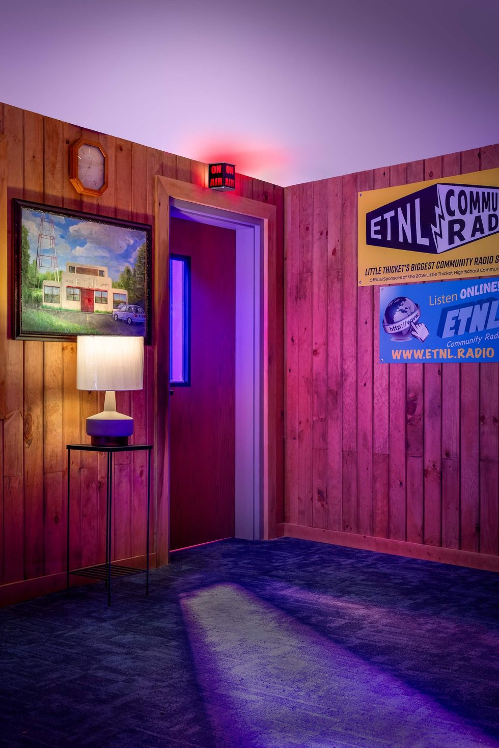 Meow Wolf Houston radio station lobby