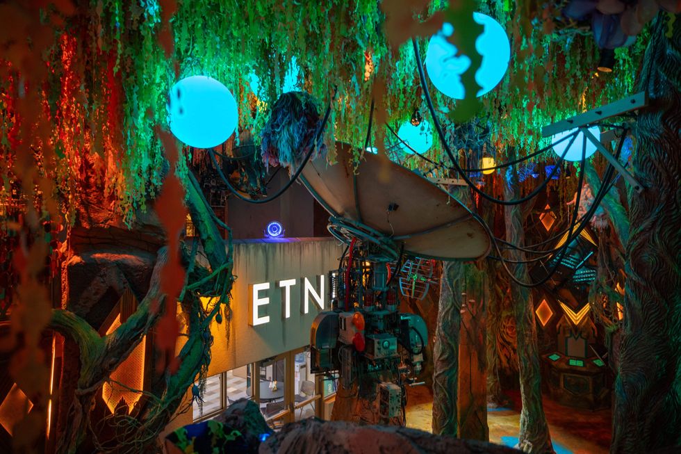 Meow Wolf interior transmission tower