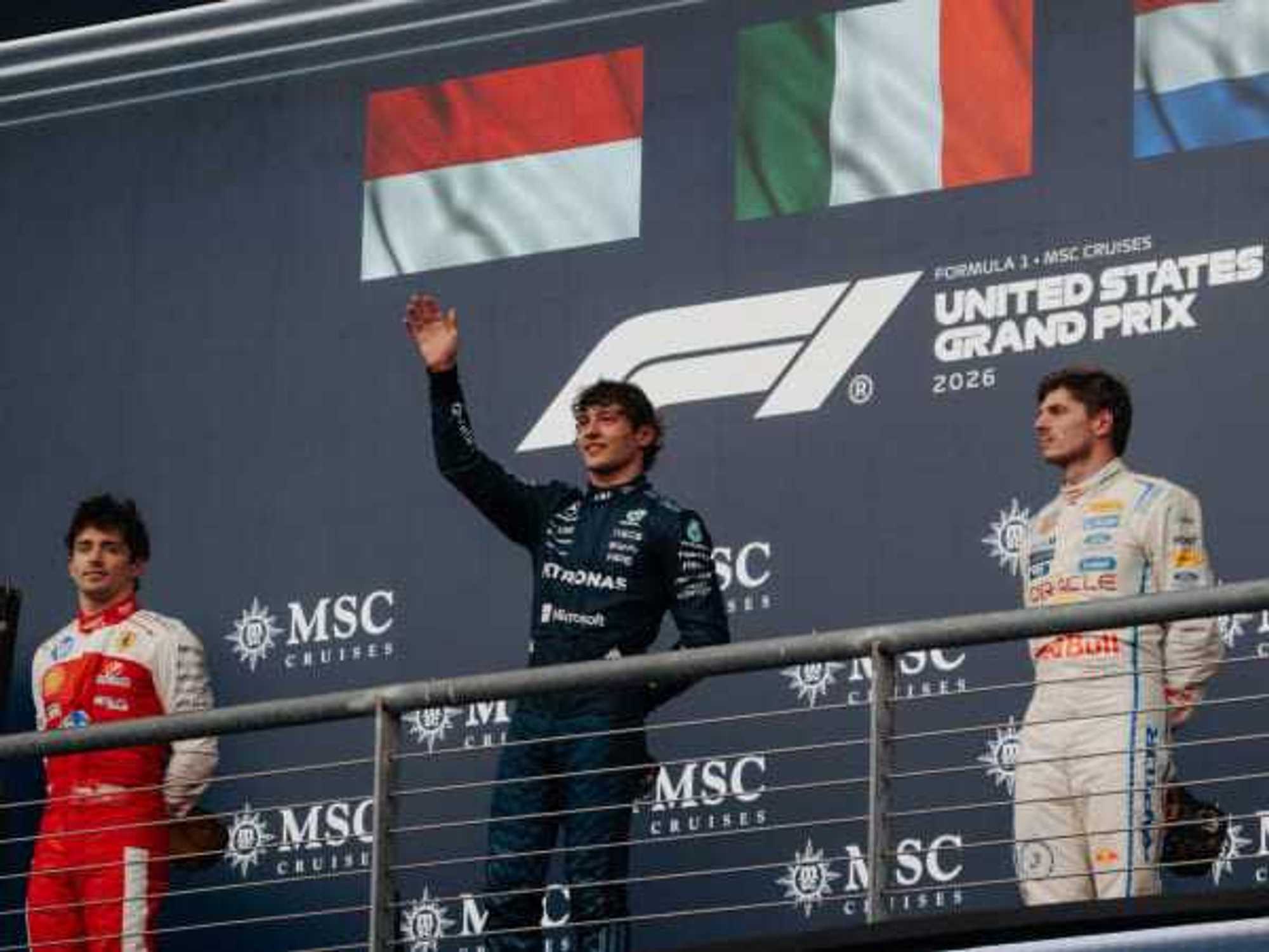 Mercedes driver Kimi Antonelli won the 2026 U.S. Grand Prix in Austin.