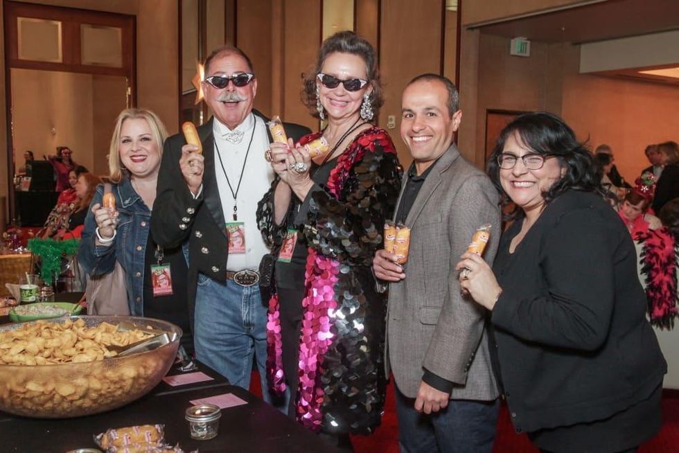 Meredith Phillip-Tcholakian, unidentified, Jill Conner Browne, Raffi Tcholakian, Adrienne Brown-Franklin at Sweet Potato Queens party