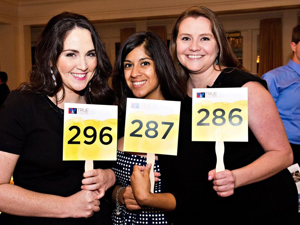 Meredith Wierick, from left, Gaby Quiroz and Sara Arola at the Friends for Life Gala October 2013