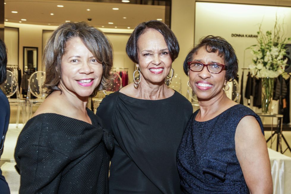 Merele Yarborough, from left, Gayla Gardner and Sharon Owens at the Women of Distinction announcement party October 2014