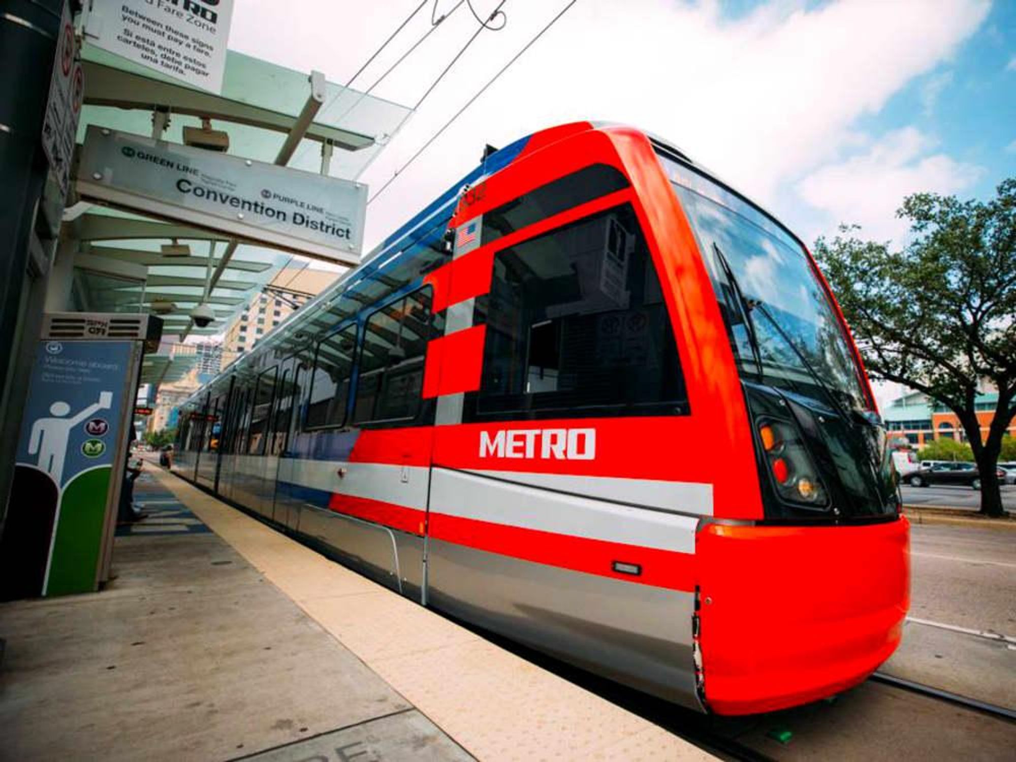 Metro Rail Houston downtown