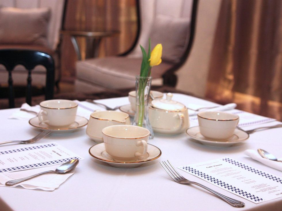 MFAH Koloman Moser October 2013 Special Events 120 tea cups coffee cups on table