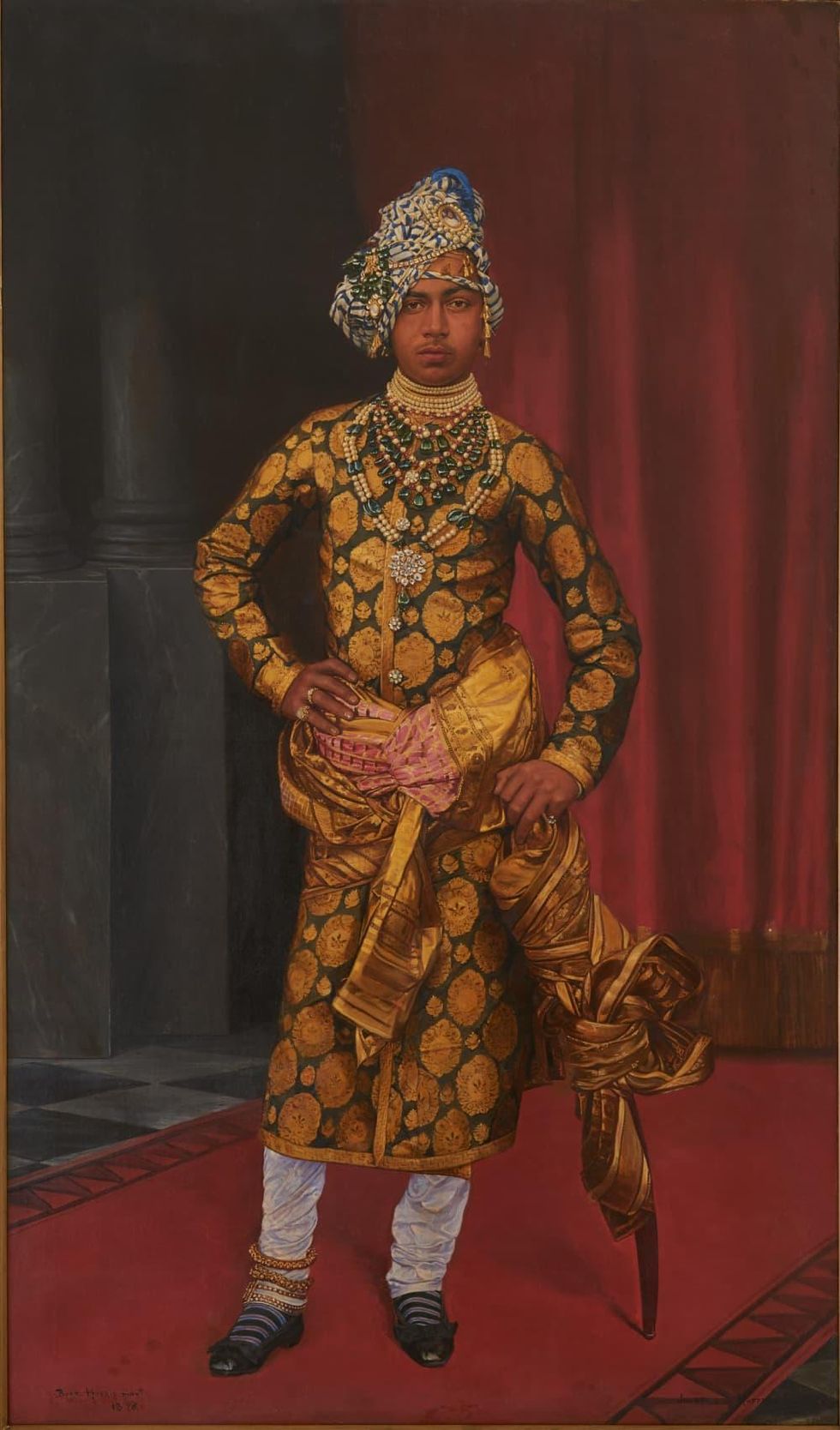 MFAH: Peacock in the Desert, Portrait of Maharaja Sardar Singh