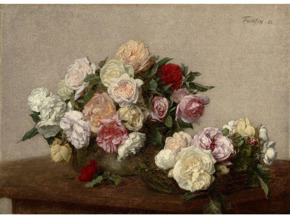 MFAH The Age of Impressionism December 2013 Fantin-Latour - Roses in a Bowl and Dish