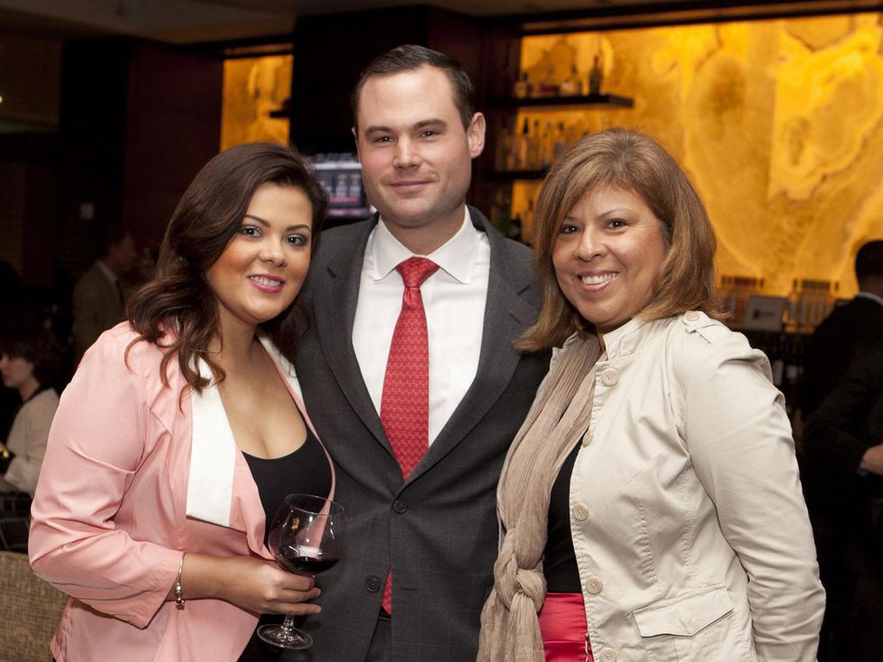 Mia Stanford, from left, Kevin Kenyon and Rachel Cox at the Royal Sonesta Hotel renovation unveiling November 2013