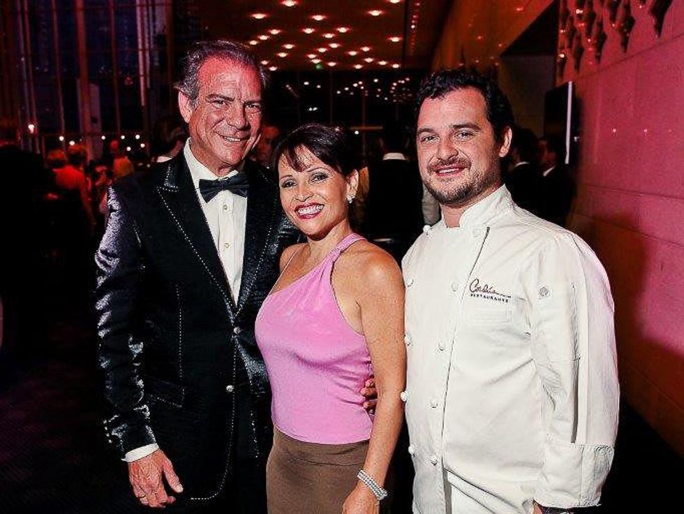 Michael and Lucia Cordua, left, with David Cordua at Bering Omega's Sing for Hope