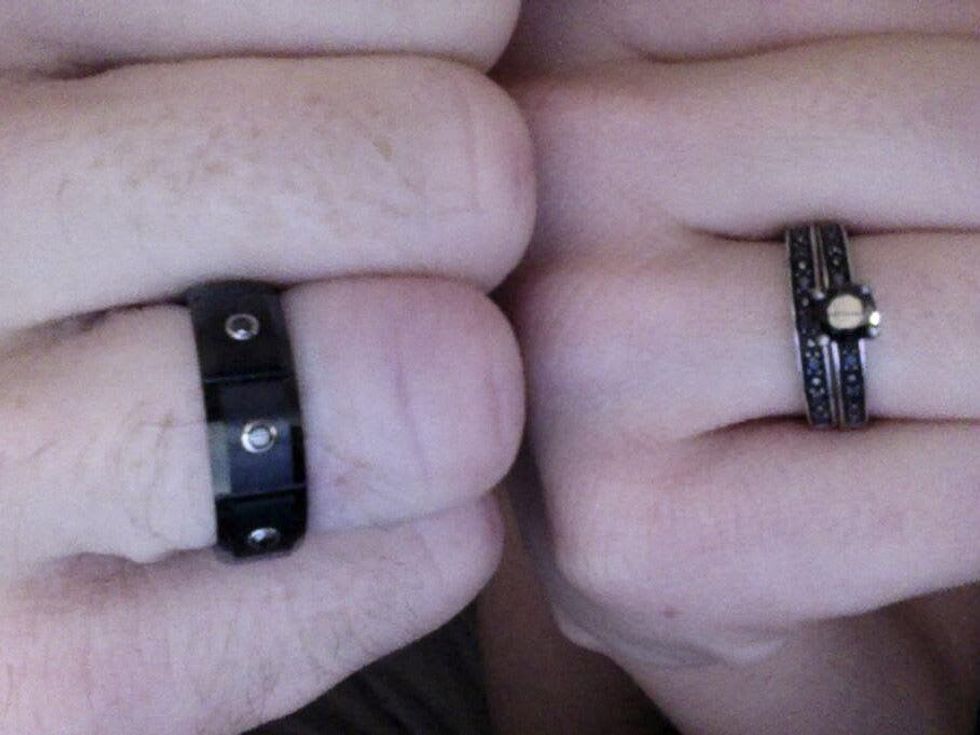 Michael Brent Cokins and missing Galveston girl Hailey Kristine Cokins show rings black diamonds March 21, 2013