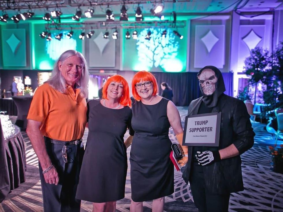 Michael Holland, Christine Holland, Sue Payne, Steve Wagner at Orange Show Gala