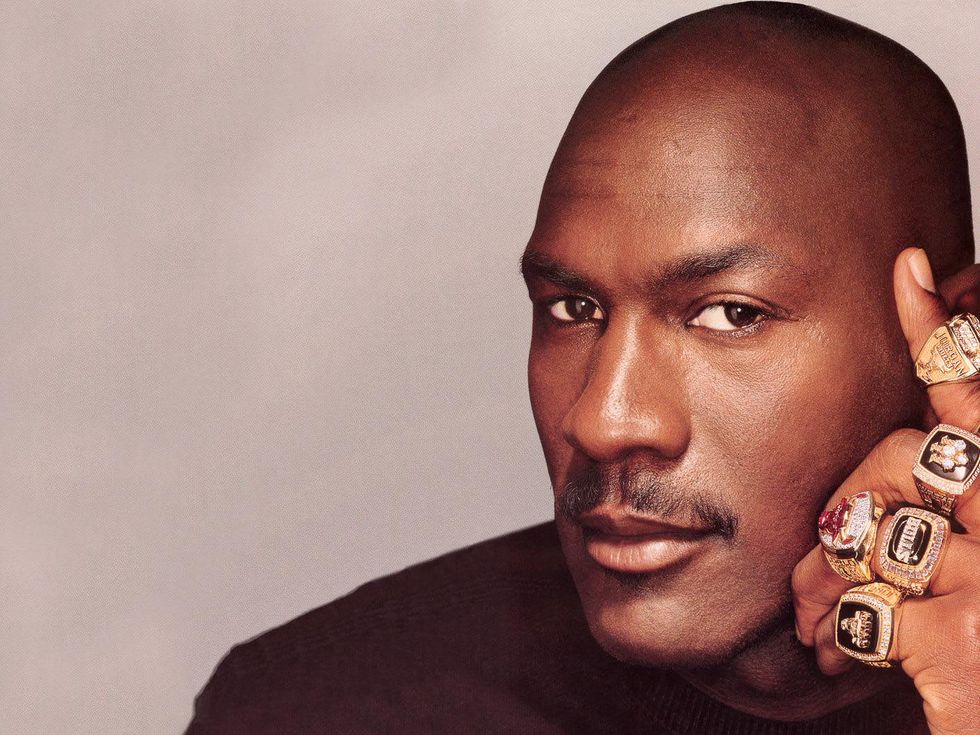 Michael Jordan, rings, head shot