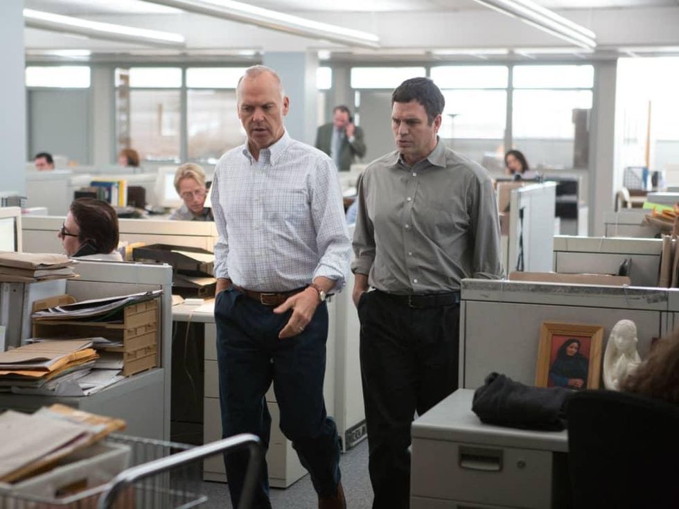 Michael Keaton and Mark Ruffalo in Spotlight