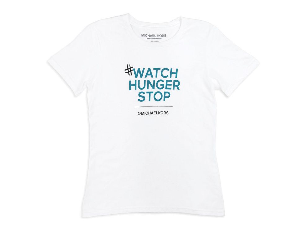Michael Kors Watch Hunger Stop World Hunger campaign T-shirt October 2013 THIS HORIZONTAL