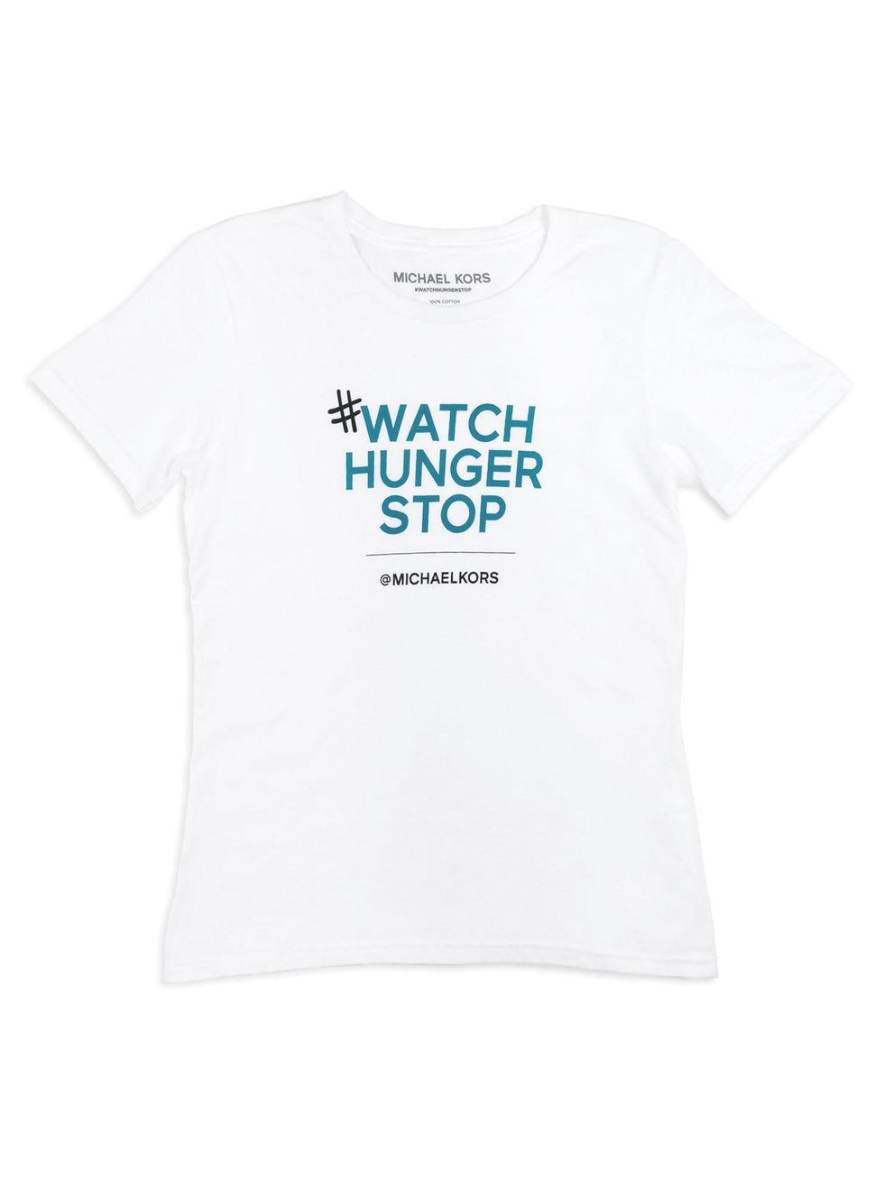 Michael Kors Watch Hunger Stop World Hunger campaign T-shirt October 2013 THIS VERTICAL