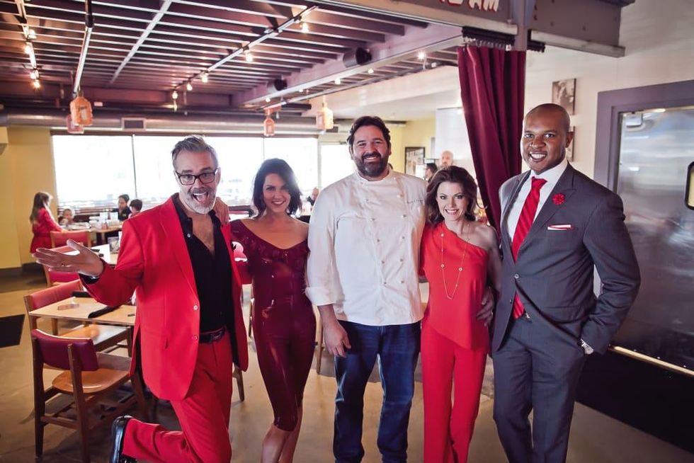 Michael Pearce, Jessica Rossman, Bryan Caswell, Jennifer Caswell, Travis Torrence Dining Out for Life