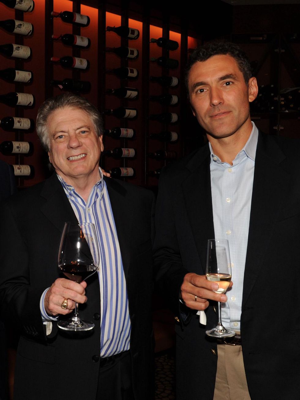 Michael Stewart, left, and Boris Brevnov at the Michele Pozo jewelry show August 2014 at the Michele Pozo jewelry show August 2014