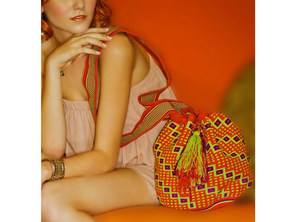 Michael Where to Shop July 2013 La Mochi Red Canvas Bag