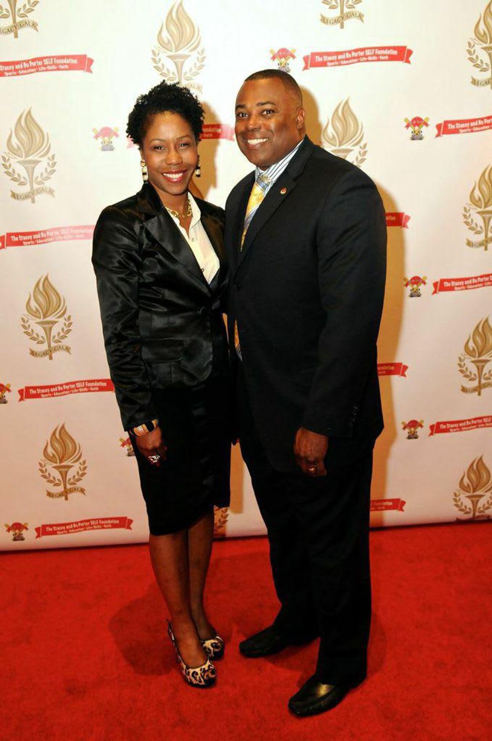 Michelle and LeRoy Burrell at the Legacy Gala December 2014