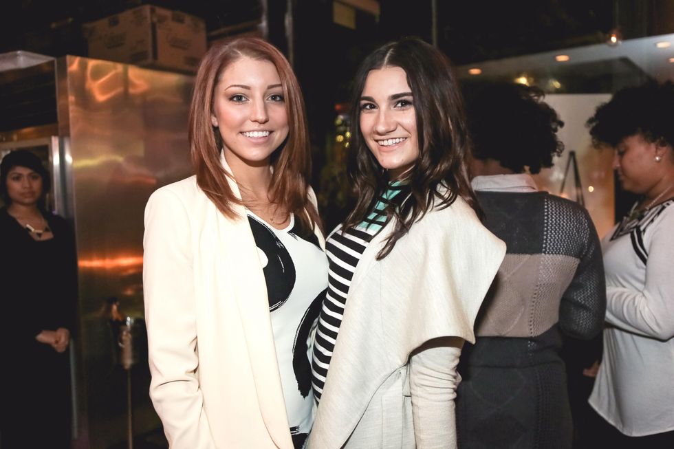 Michelle Murphey, left, and Erin Kemp at the Page Parkes & Ruggles Black Holiday Soiree December 2014