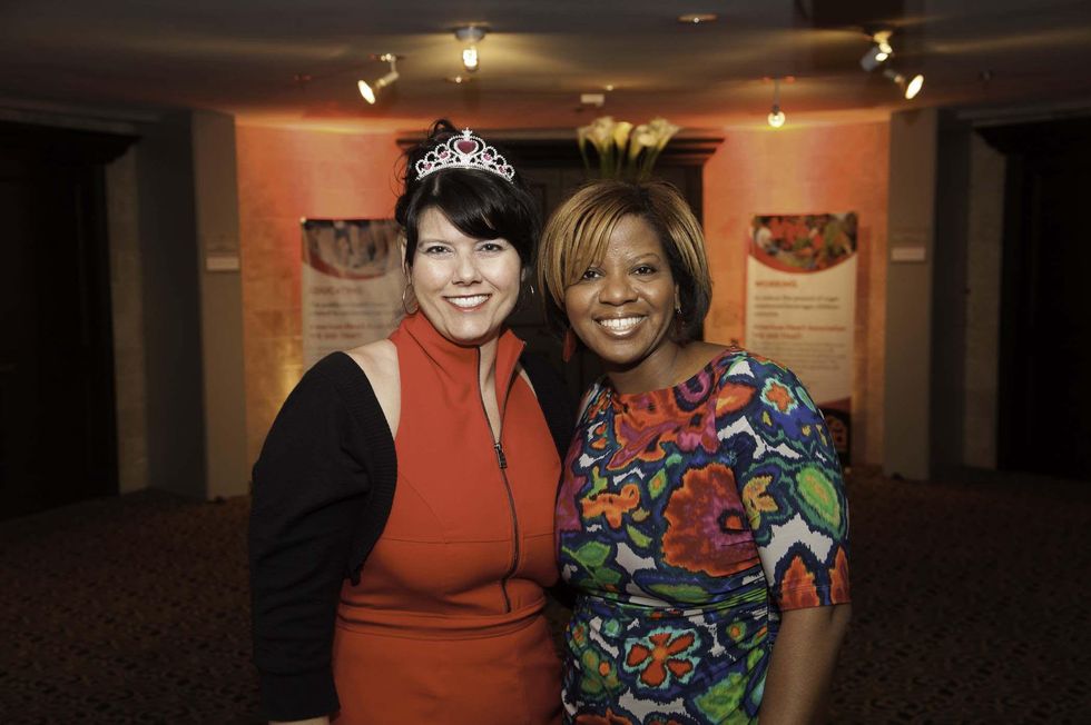 Michelle Stein, left, and Myra Robinson at the Go Red For Women luncheon May 2014