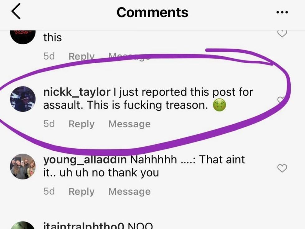 Mico's Hot Chicken mean comments screen shot