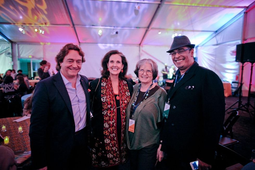 Miguel Soler-Roig, from left, Christina Girard, Anne Wilkes Tucker and Hamza Serafi at the FotoFest opening party March 2014