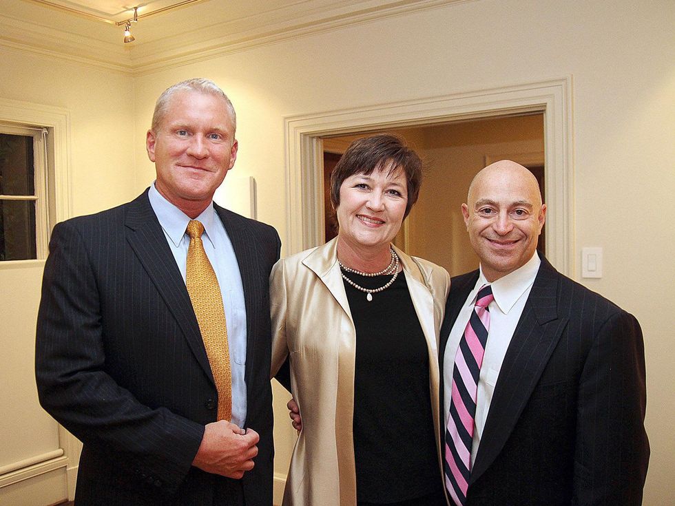 Mike Bridges, from left, Kipp Baxter and Eddie Friedman at the Da Camera Opening Night party October 2013
