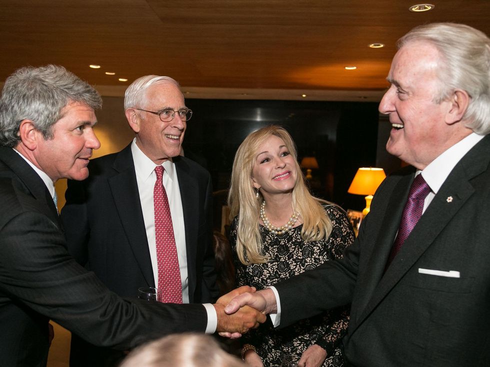 Mike McCaul, from left, Dr. John Mendelsohn, Linda Mays McCaul and Brian Mulroney at the M.D. Anderson Living Legend in Washington, D.C. November 2013