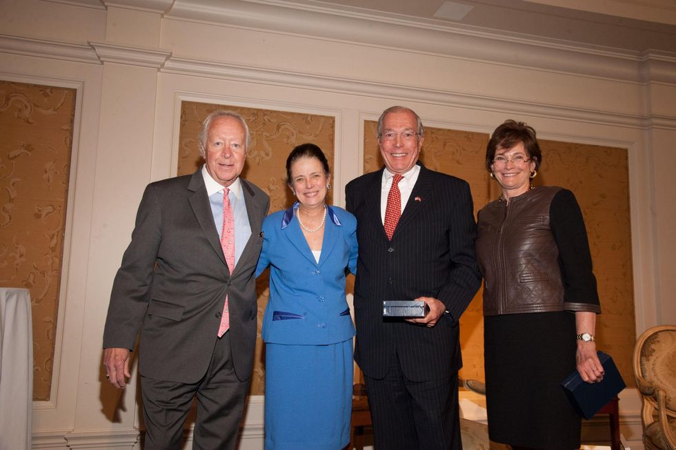 Mike McSpadden, from left, Dr. Peggy Smith and John and Bobbie Nau at the Foundation for Teen Health luncheon October 2014