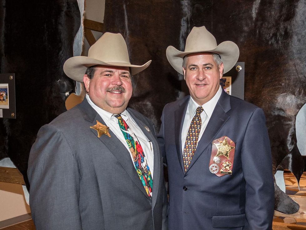 Mike Wells Jr., left, and Sam Ayers at the HLSR Hide Party January 2014
