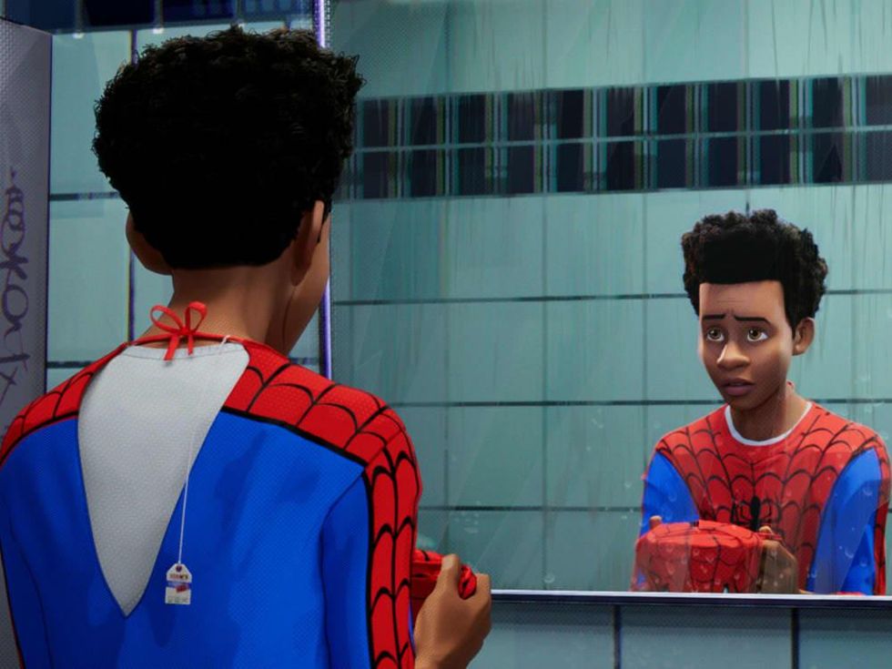 Brooklyn 42 jersey worn by Miles Morales (Shameik Moore) as seen in  Spider-Man: Across the Spider-Verse