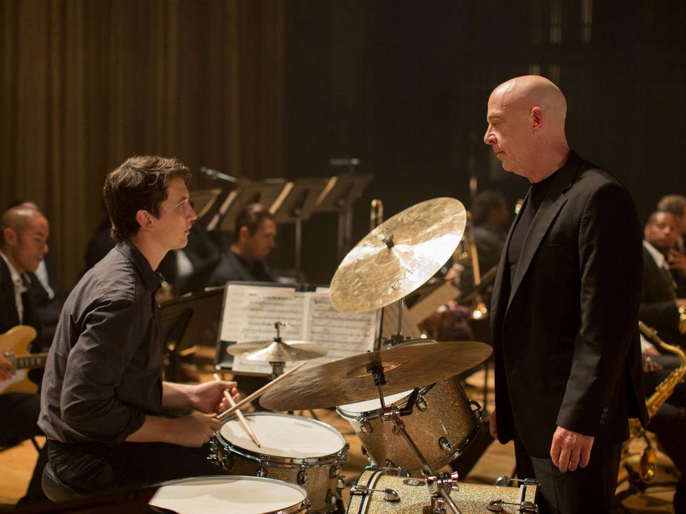 Miles Teller and J.K. Simmons in Whiplash