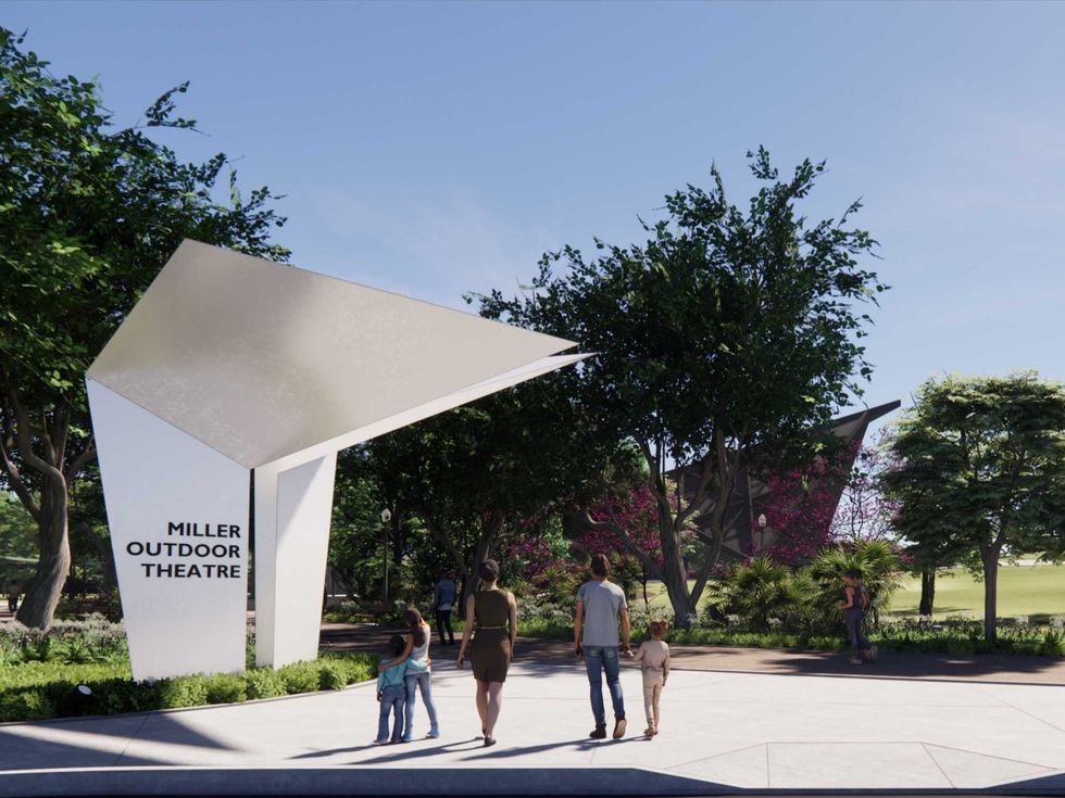 Miller Outdoor Theatre Gateway Plaza rendering