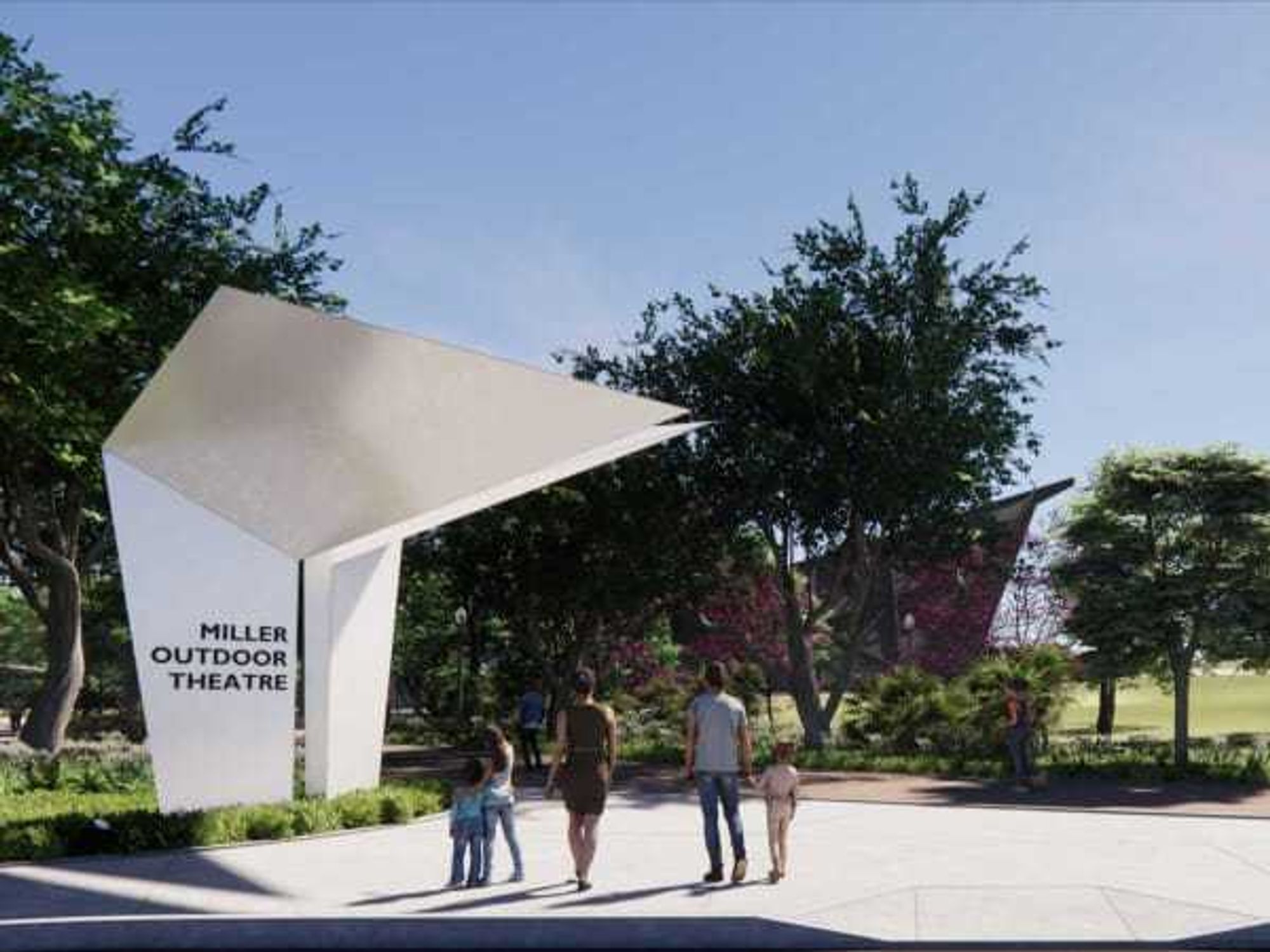 Miller Outdoor Theatre Gateway Plaza rendering