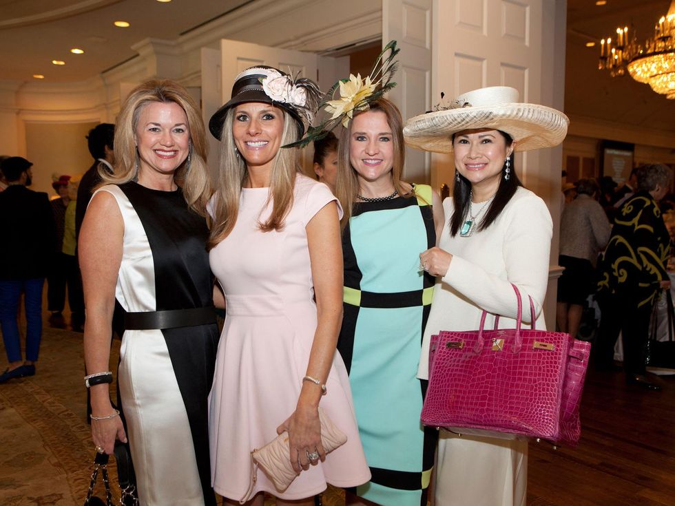 Millette Sherman, from left, Gina Bhatia, Mary D'Andrea and Katherine Le at Hats Off to Mothers March 2014