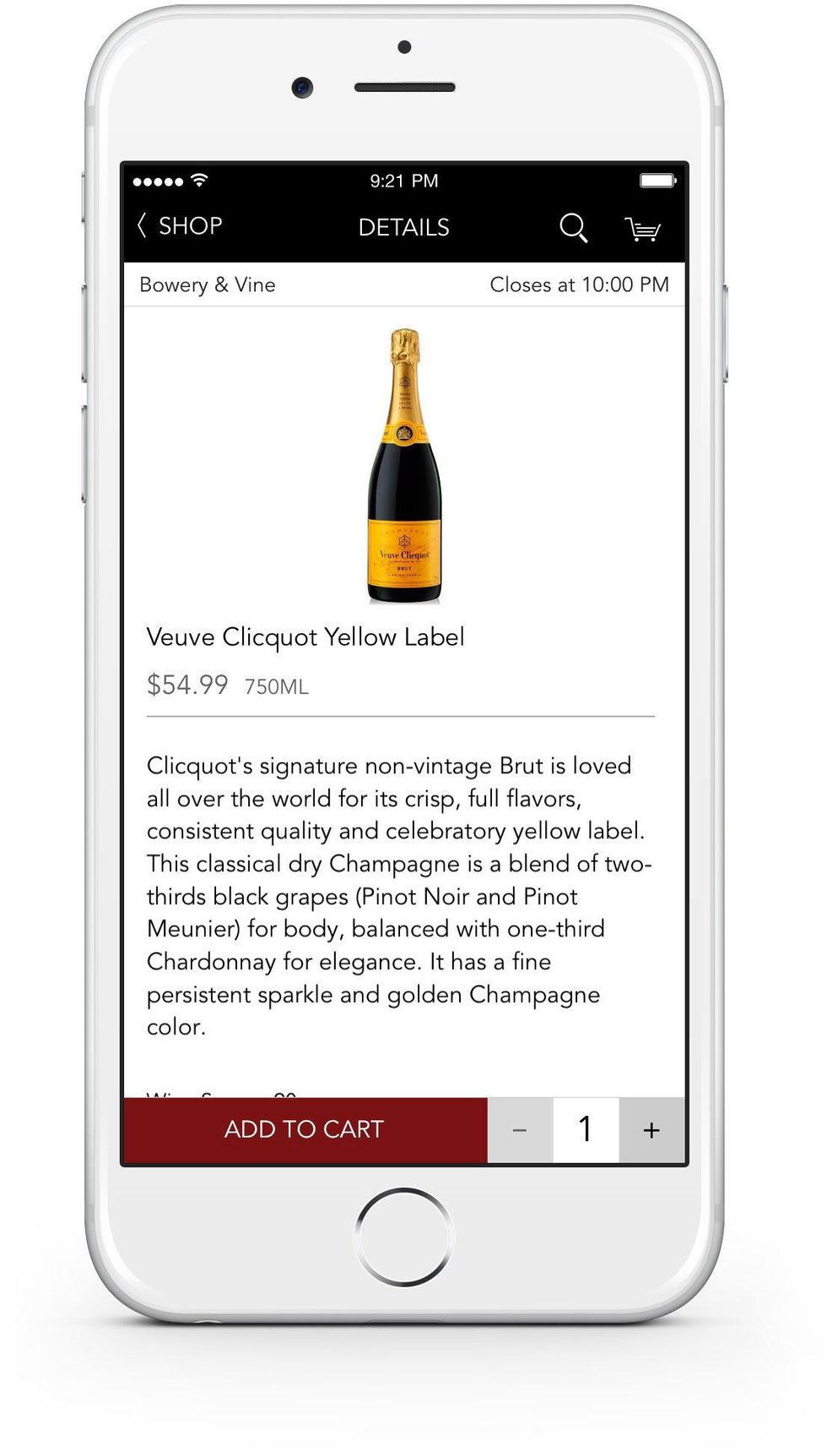 Minibar liquor delivery