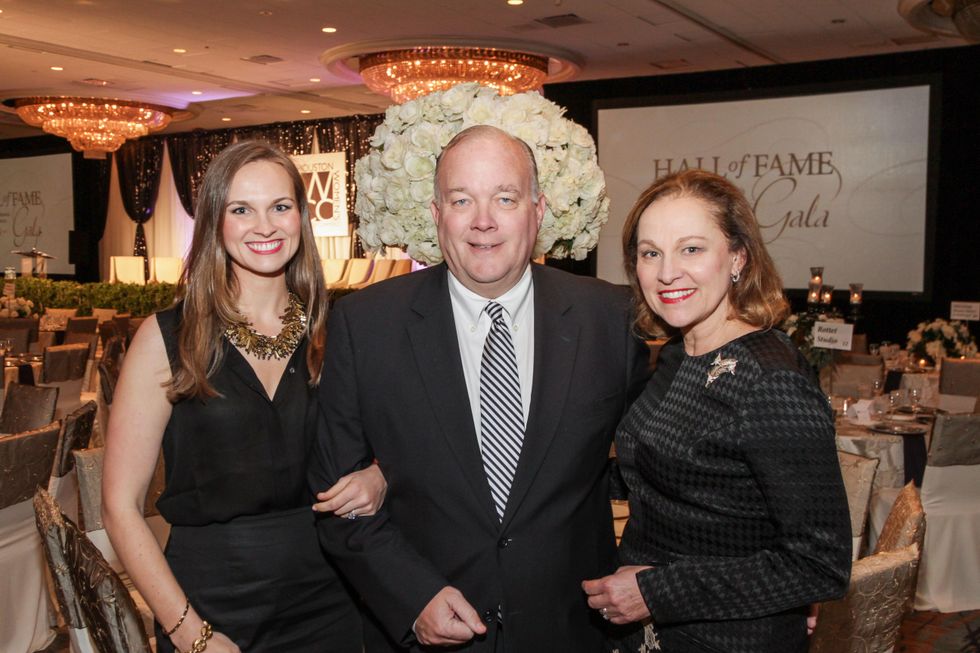 Minnette Jackson, left, with Peter and Minnette Boesel at the Women's Chamber of Commerce Hall of Fame Gala December 2014