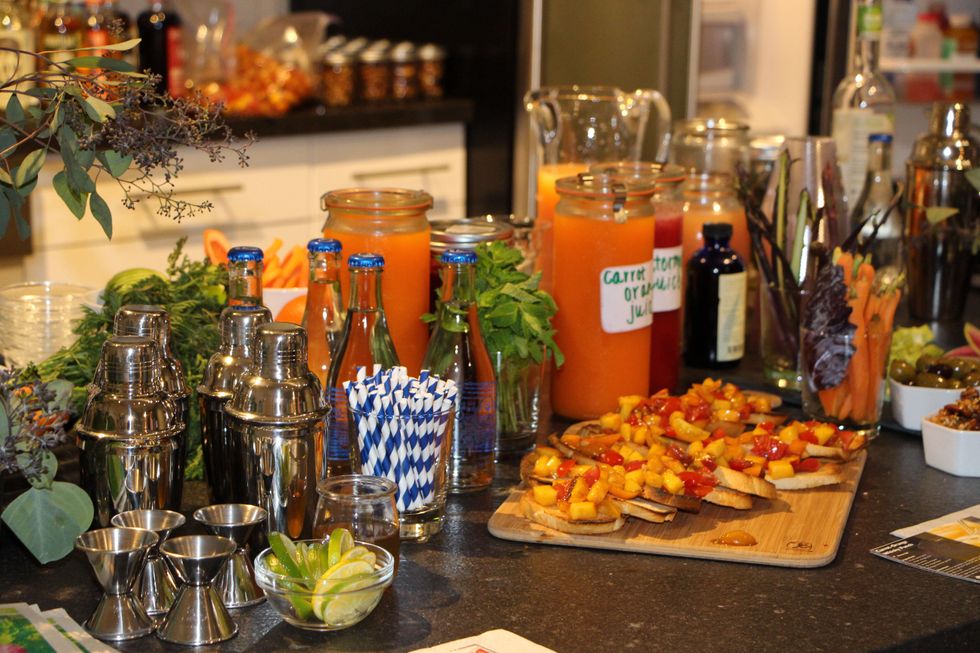 Mixers and appetizers at the Define Body & Mind cocktail party July 2014