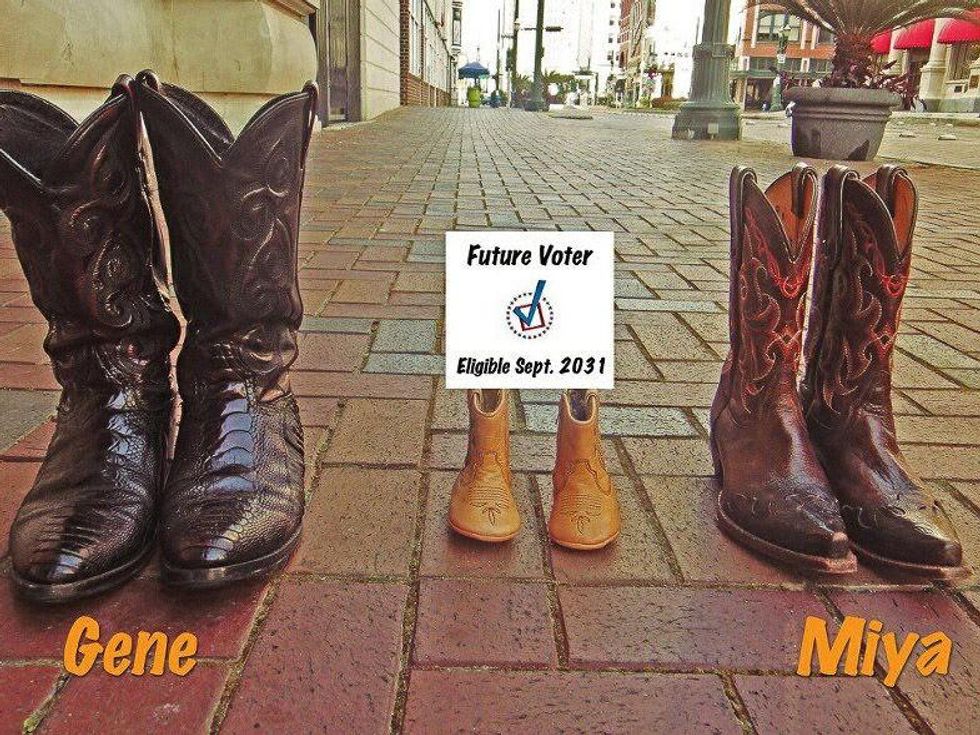 Miya Shay, cowboy boots, pregnant