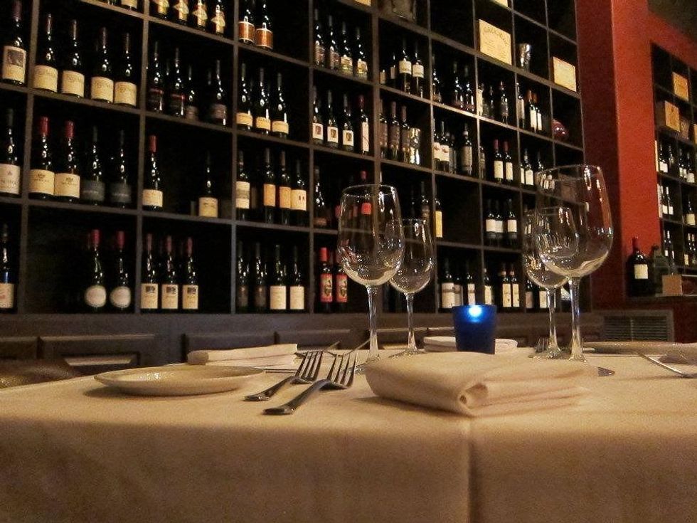 Mockingbird Bistro Wine Bar, wine room renovation, July 2012