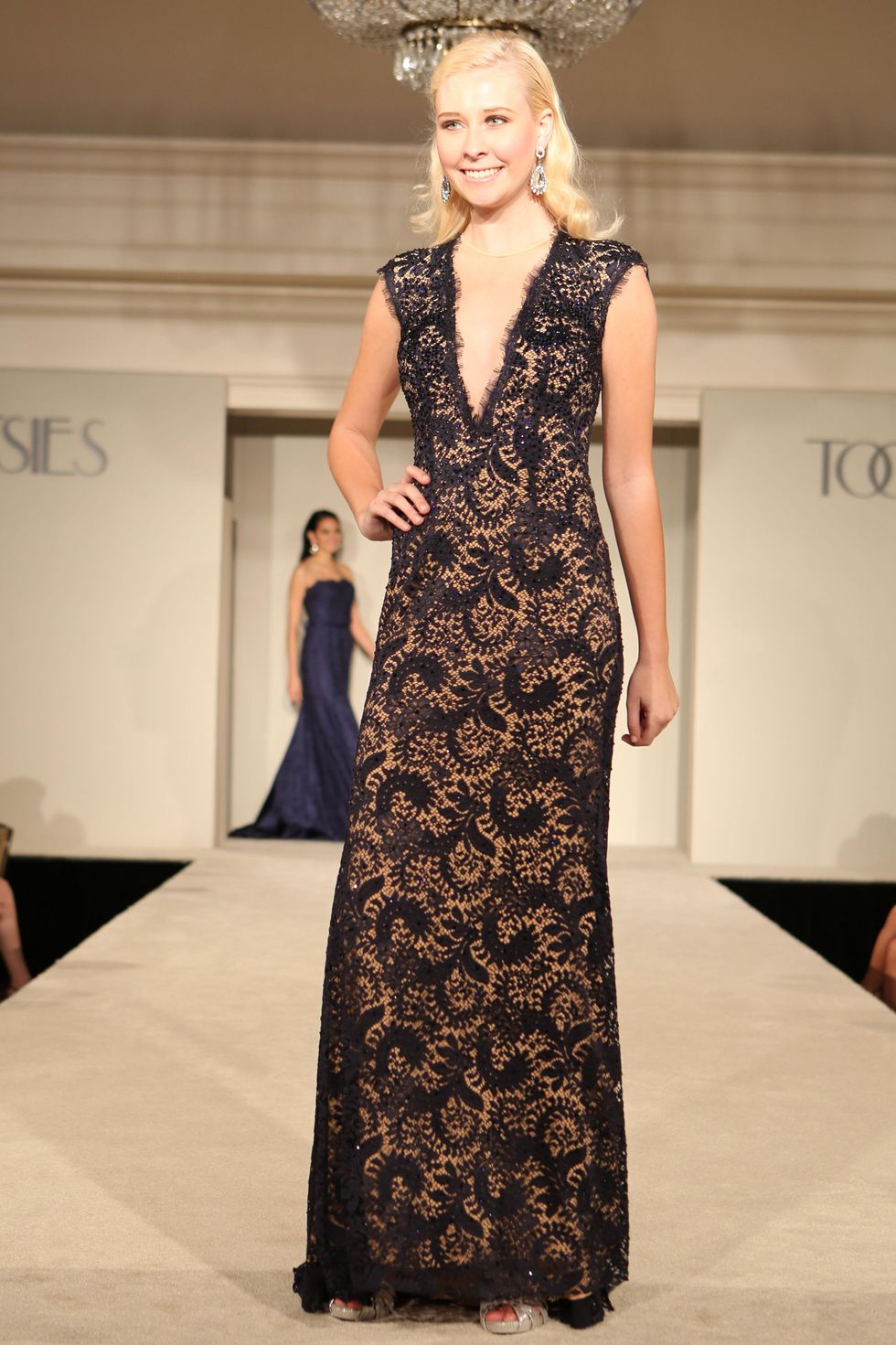 Model on the runway at the St. Luke's Friends of Nursing luncheon March 2015