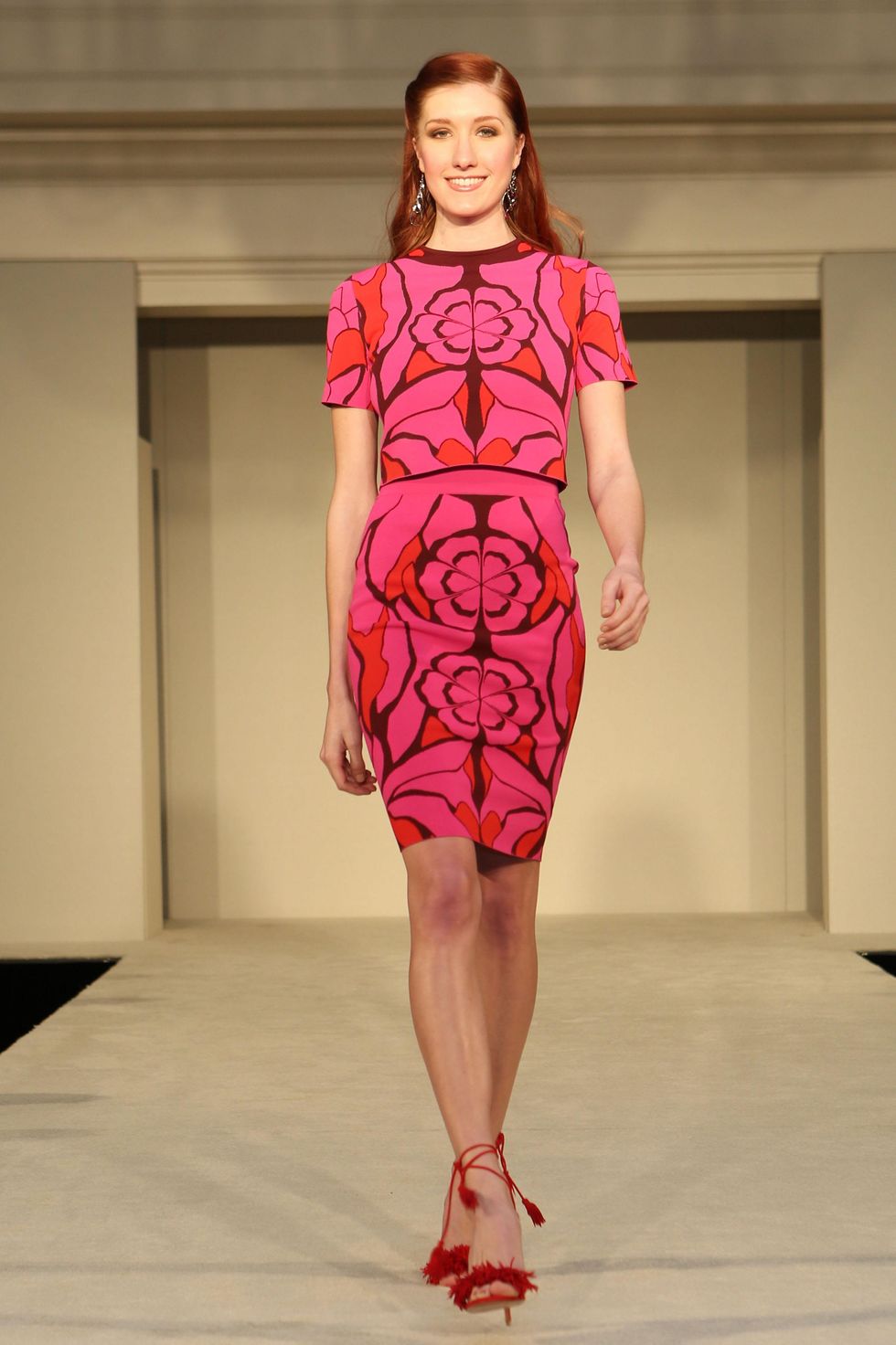 Model on the runway at the St. Luke's Friends of Nursing luncheon March 2015