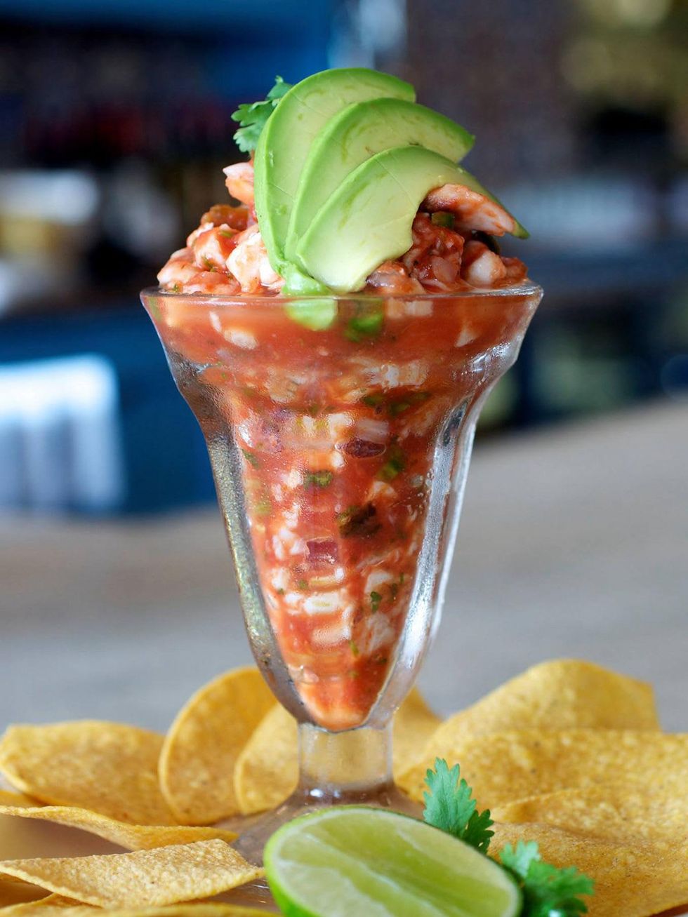 Moderno Tacos & Tex-Mex campechana with chips