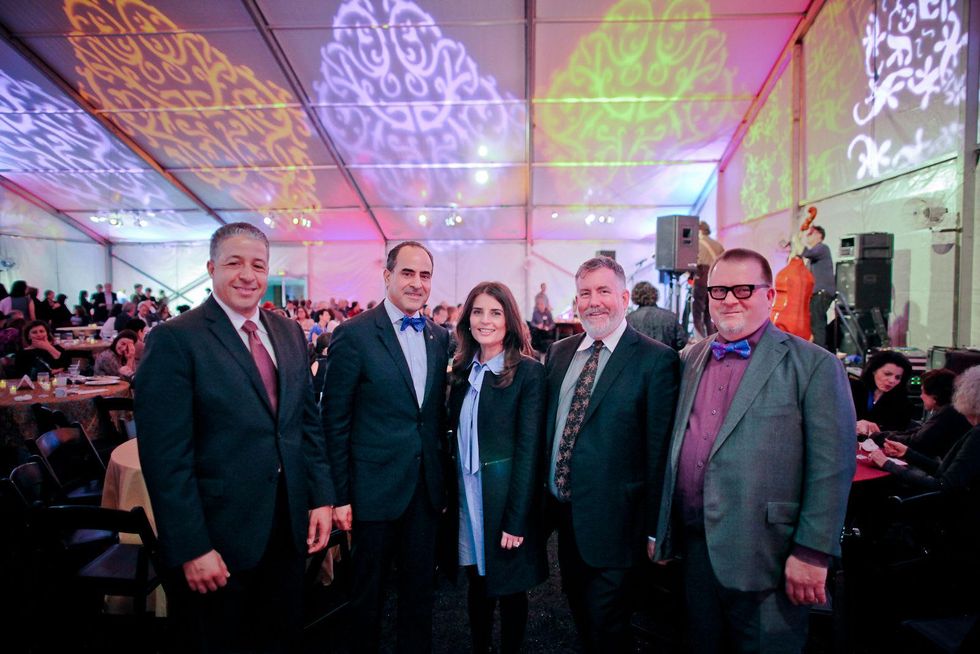 Moe Boughaba, from left, Adbel Elkhadiri, Rudeina Baasiri, Steven Evans and David Klonkowski at the FotoFest opening party March 2014