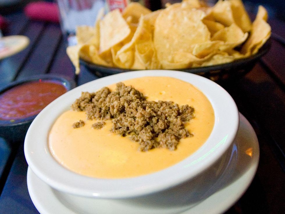 Molina's Cantina queso Jose's Dip with chips