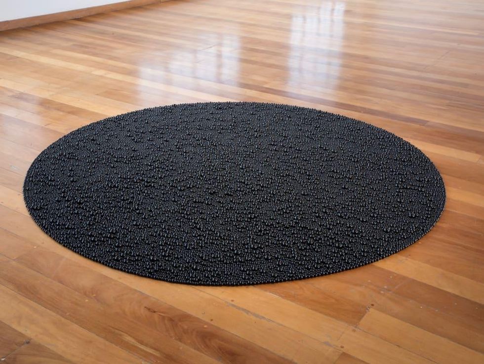Mona Hatoum: Terra Infirma, Turbulence (black), 2014