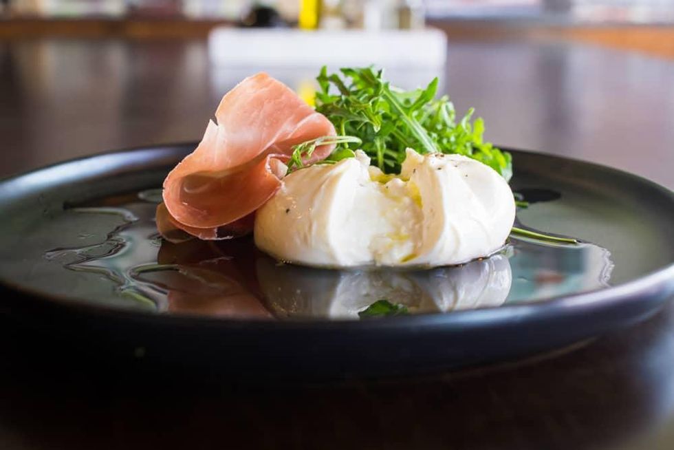 Mona Italian Food burrata with prosciutto