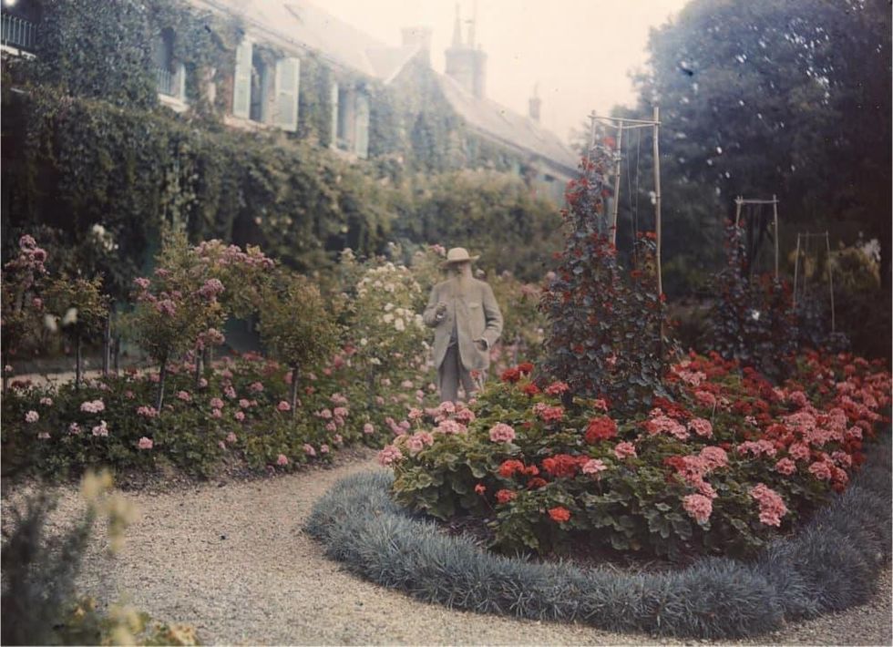 Monet in His Garden at Giverny 1921